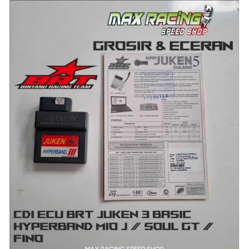 CDI ECU BRT Juken 3 Basic Hyperband Mio J Mio Soul GT Fino Fi