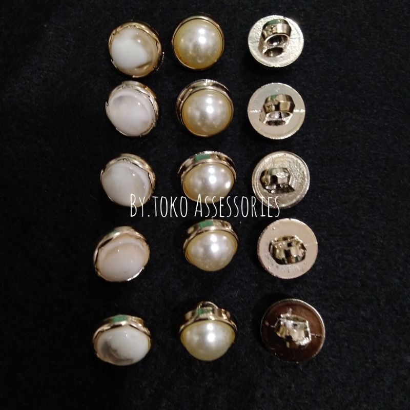 kancing mutiara kecil| kancing fashion 13mm | kancing dress |