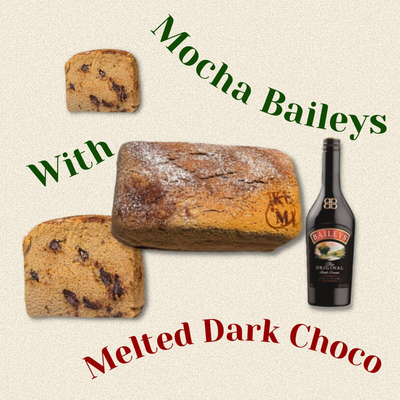 

Mocha Baileis with Dark Choco Castella Cake Bolu Premium Baileys asli