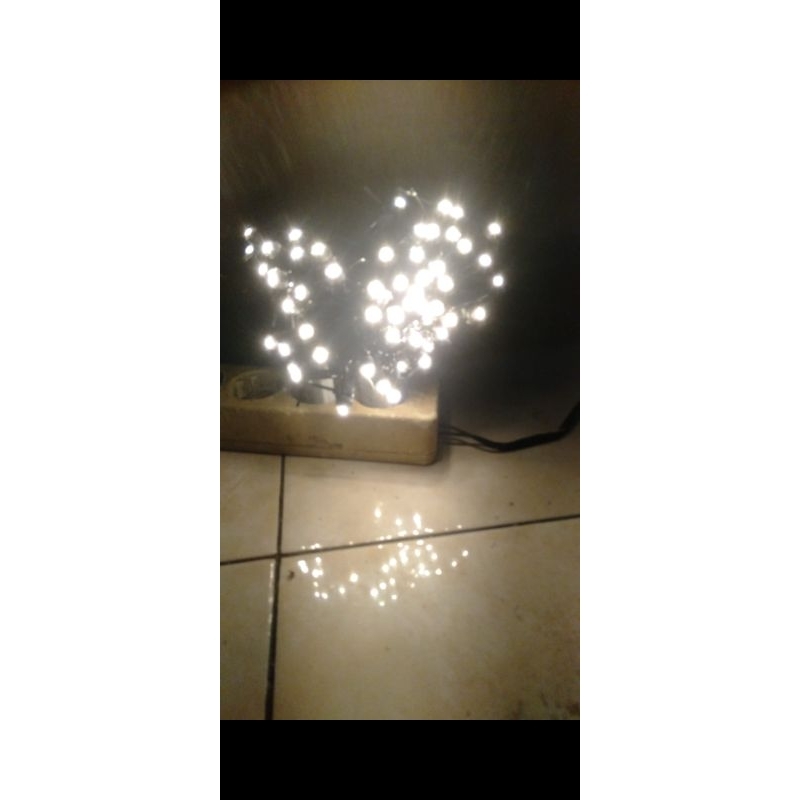 lampu seribu bintang warna putih dan kuning(bohlam campur)