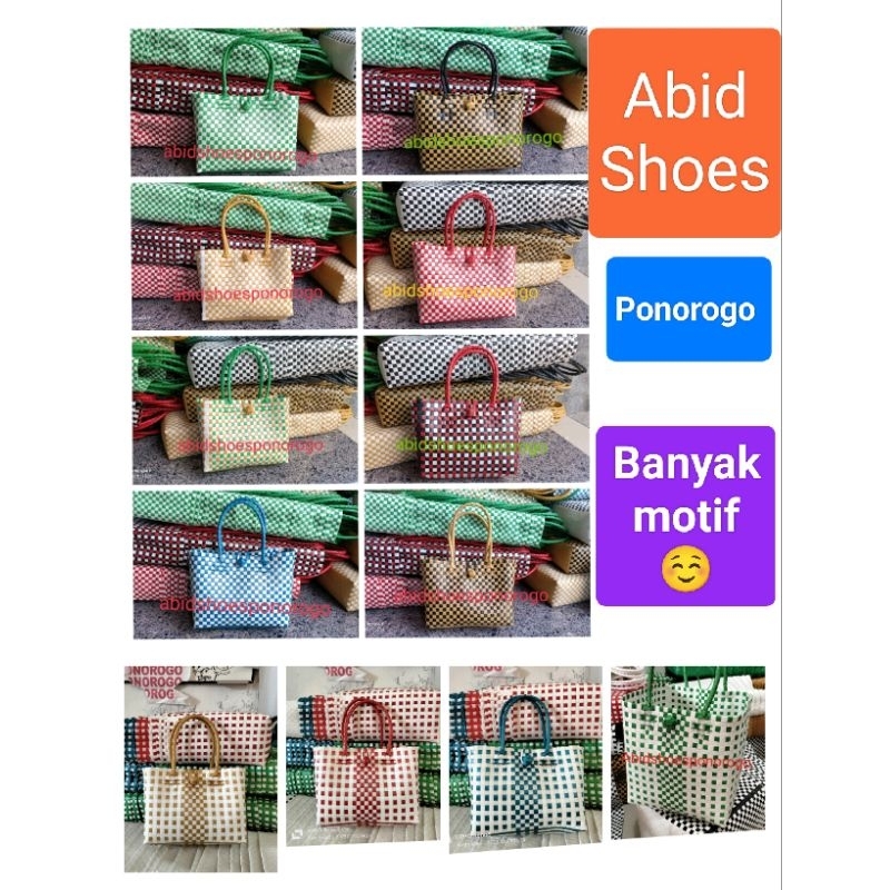 Tas anyaman plastik | tas anyam | tas souvenir murah grosir