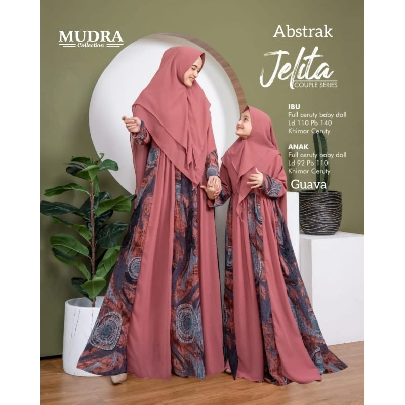 COUPLE JELITA GAMIS SYARI CERUTI BABYDOLL  Mudra Hijab Nizam