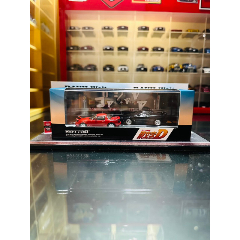 Hi Story 1:64 Modeler's Initial D Vol 11 Roadster Red & Nissan Skyline R34 Purple Blue