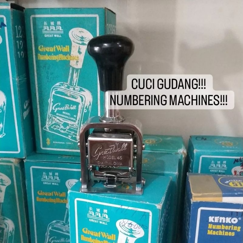 

Stempel numerator great wall numbering machines model 45 shanghai china