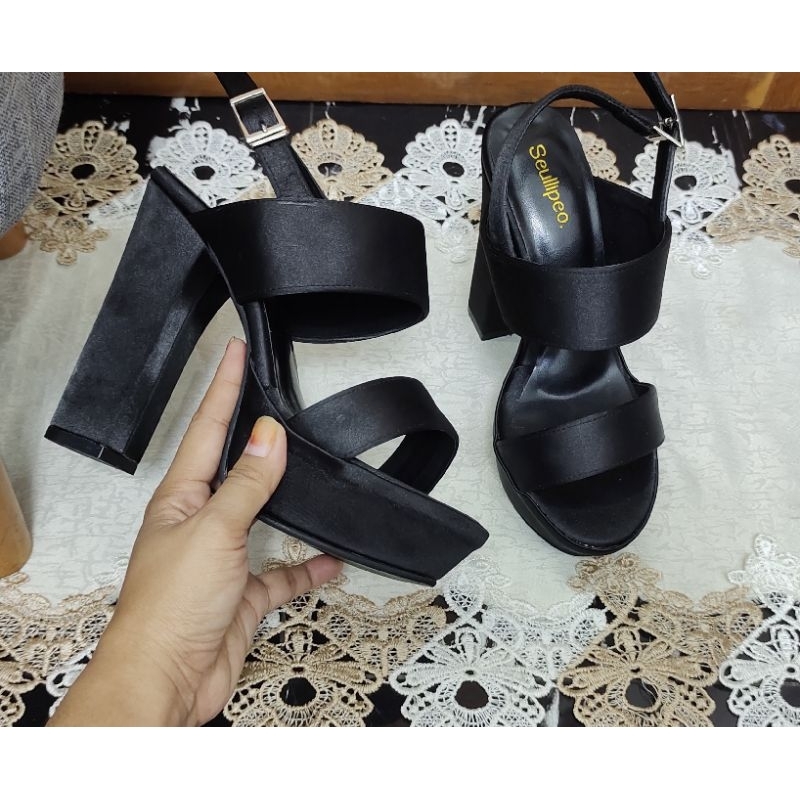 high heels 13cm tali satin premium