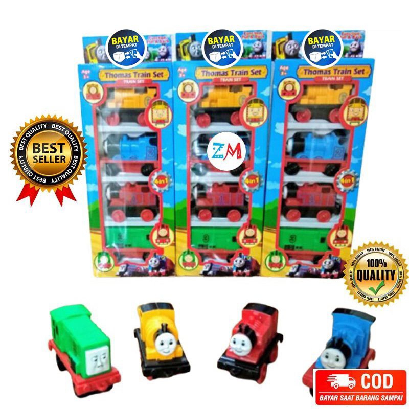 mainan anak kereta api TMS isi 4 pcs pull back train play set