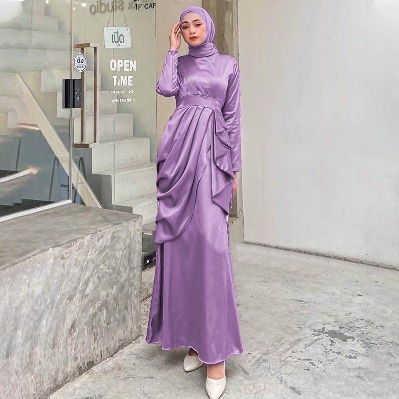 MAXY DELLAROSA, VELVET, GAMIS HIJAB MUSLIM, MAXY DRESS