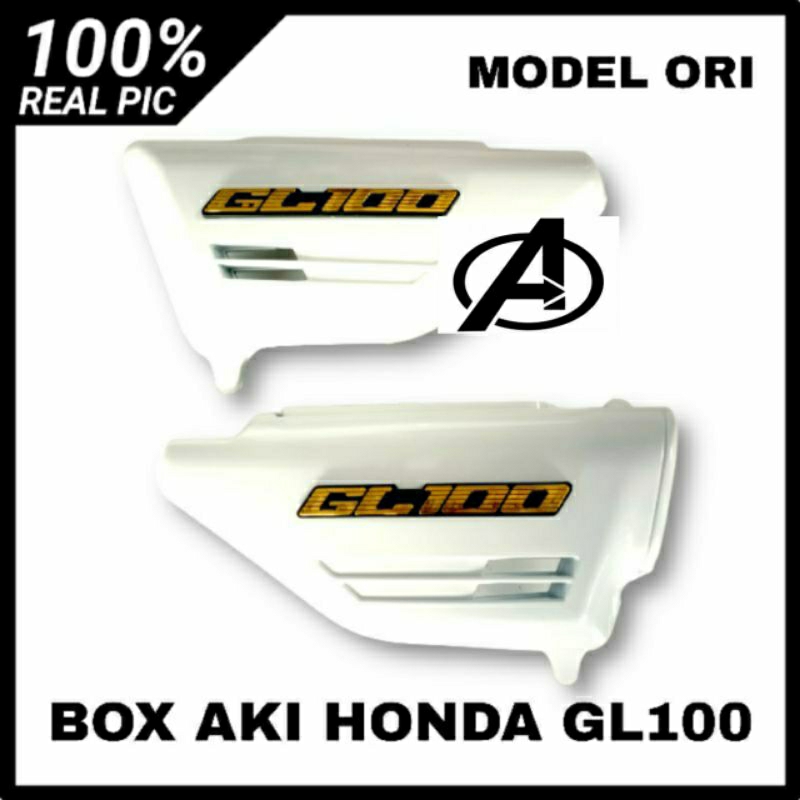 BOX KEMPOLAN AKI TUTUP AKI HONDA GL100 MODEL ORI PUTIH REPRO YAMANO