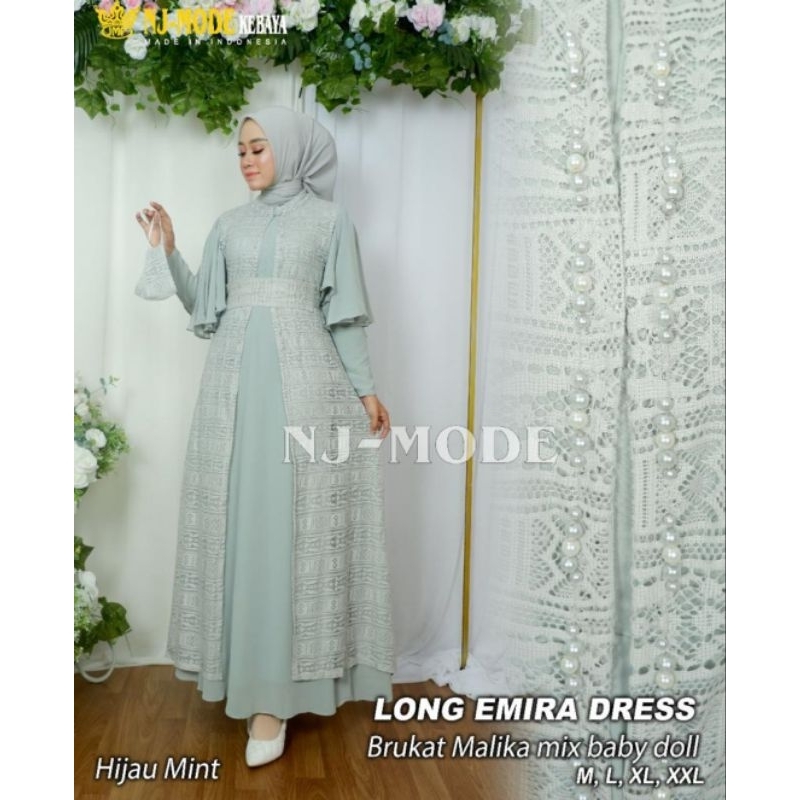dress cardigan emira nj / dress modern / dress muslim / dress pesta / dress lebaran / dress wisuda /