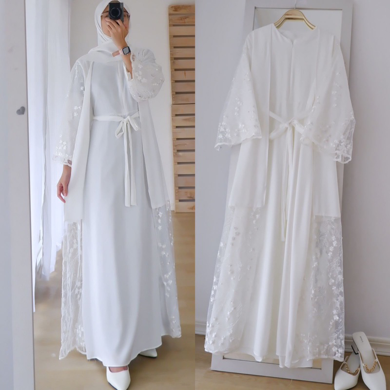 Almasah Longdress || Dress kombinasi tulle brokat