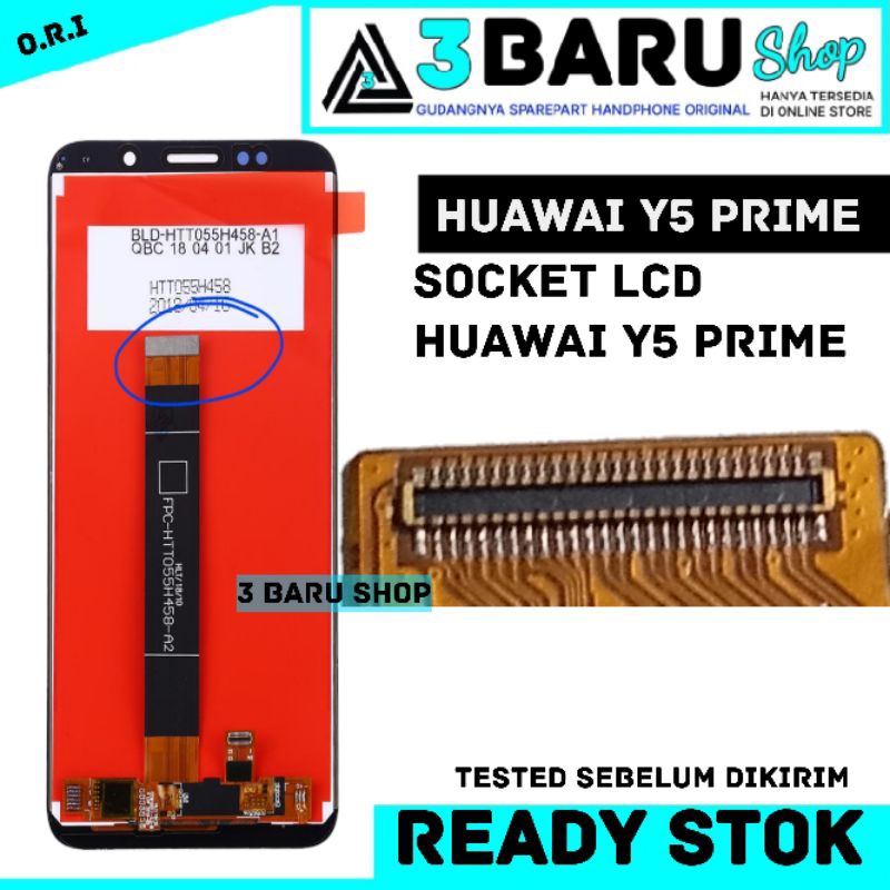 SOCKET LCD HUAWeI Y5 PRIME 2018 konektor pcb huawai y5 prime 2018