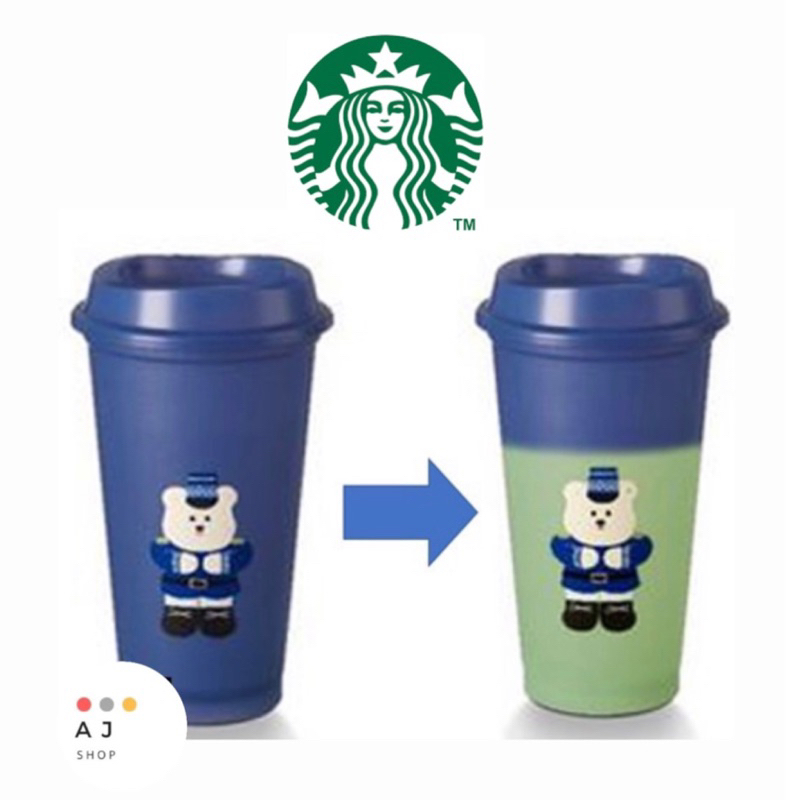 Starbucks Reusable Hot Cup Color Changing 16oz Nutcracker Bear - ORIGINAL