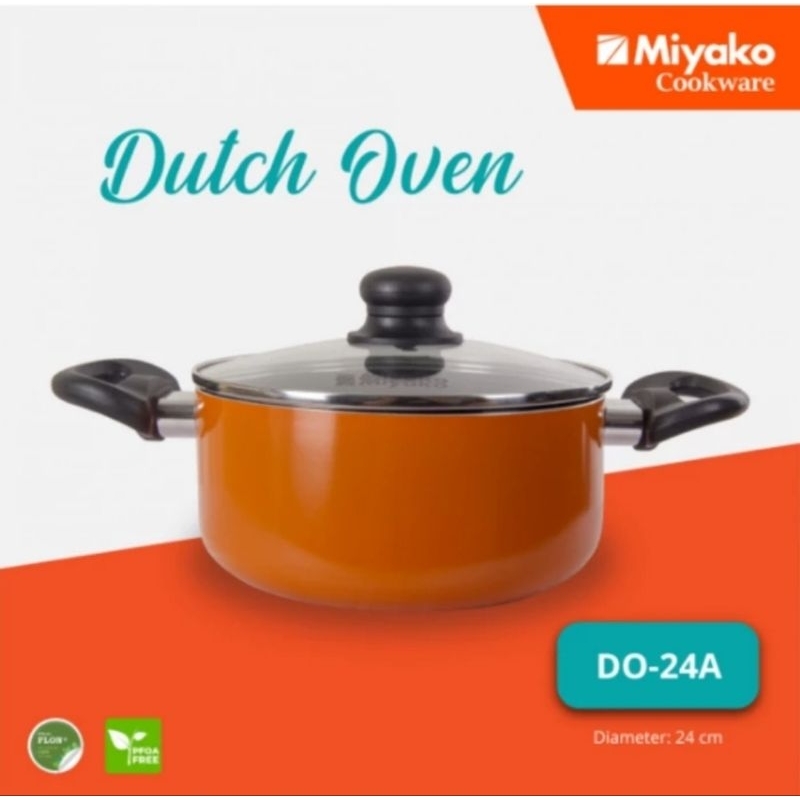 [ Miyako ] Dutch Oven / Panci Gagang 2 + Tutup Gagang 2