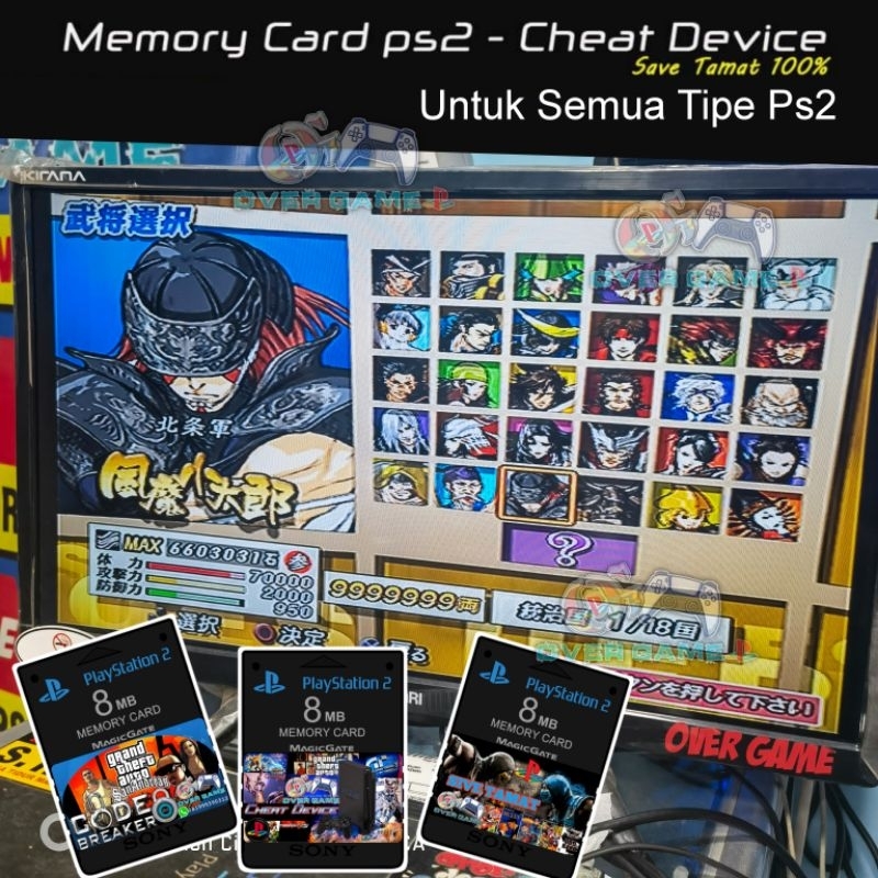 MEMORY CARD PS2 CHEAT SIVE TAMAT 100% CODEBREAKER