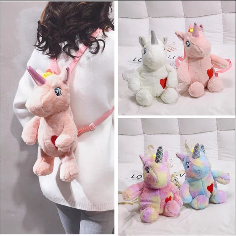 Tas Boneka Anak Model Unicorn Gaya Anak Sekolah Tas Cantik Anak Perempuan Exis &amp; Menarik