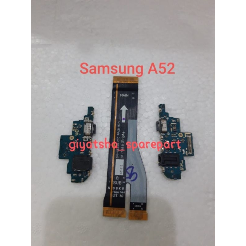 Papan PCB Charger Plus Flexsibel Main Board Samsung Galaxy A52 Original