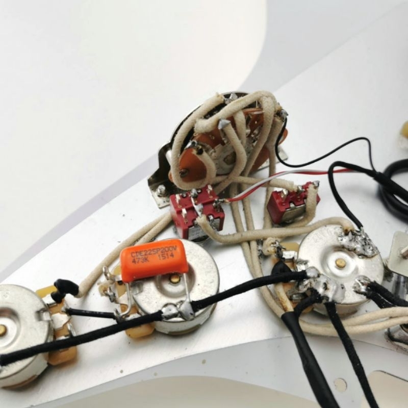 Kabel wiring gitar &amp; bass style AWG 22 Cloth wire vintage pushback profesional kabel wire for potensio switch jack gitar &amp; bass