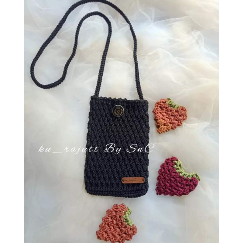 tas hp || tas hp rajut polos