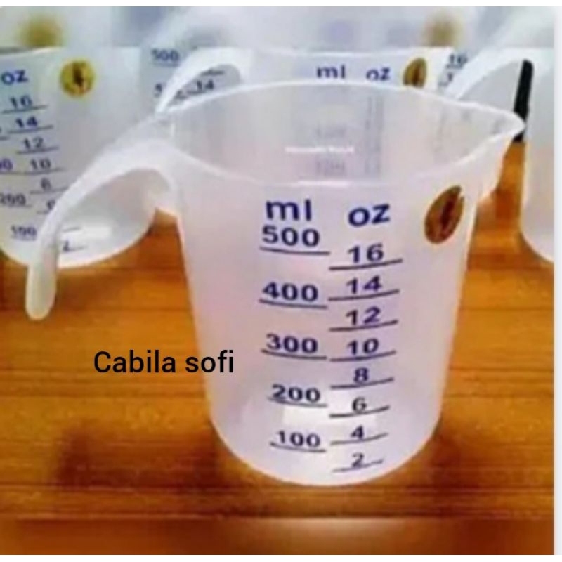 Gelas takar / gelas ukur air / gelas takar 500ml