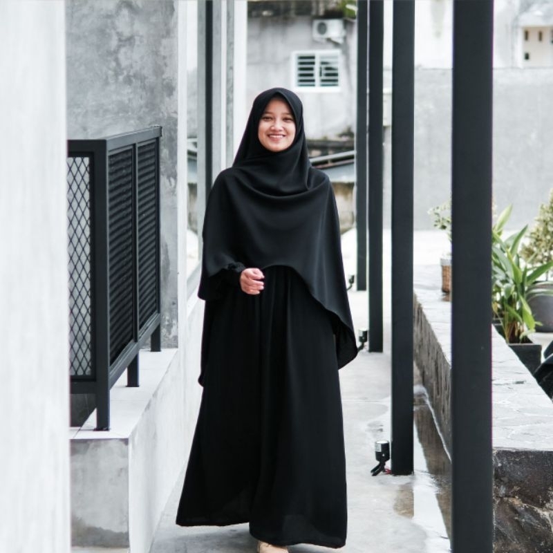 SET ALILY  PAD/ SOFT PAD/NO PAD BY HIJAB ALILA GAMIS SYARI SET GAMIS WOLYCREPE