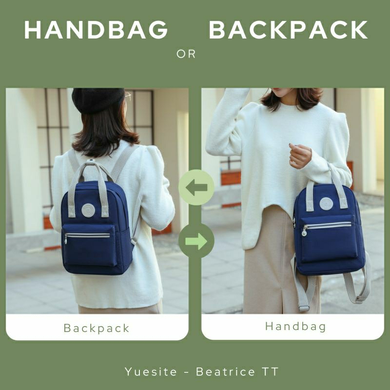 TAS RANSEL WANITA YUESITE BEATRICE TENTENG ANTI AIR CYUTEBAGS