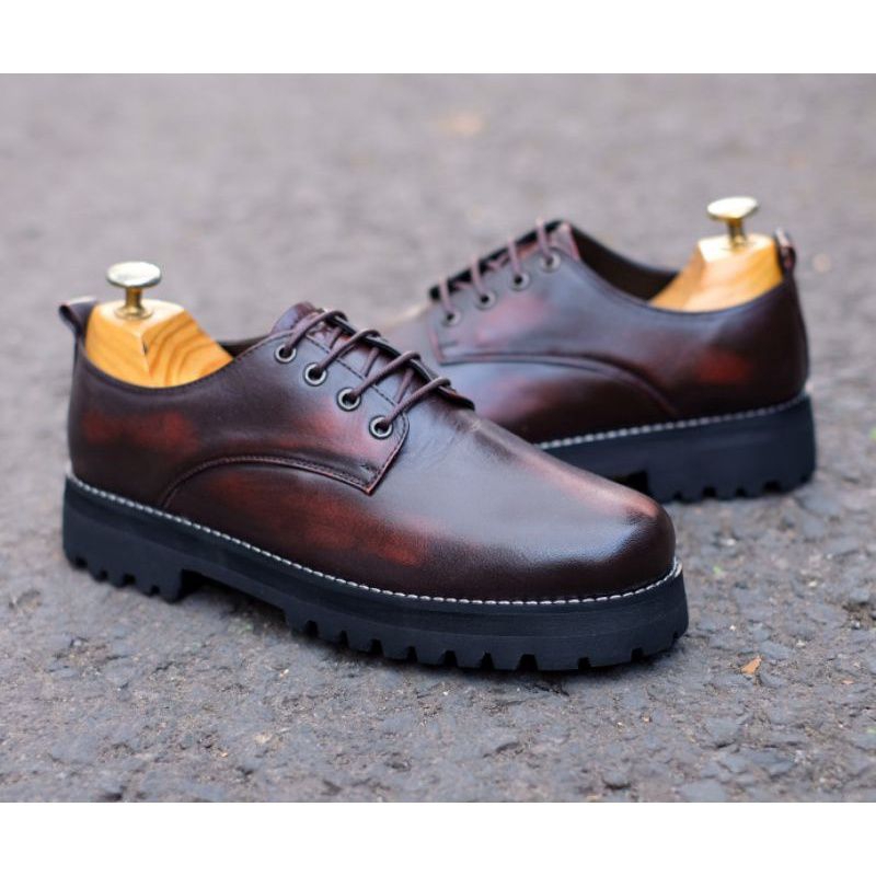 Azcost Sepatu Boots Pria Bilson New - Burgundy