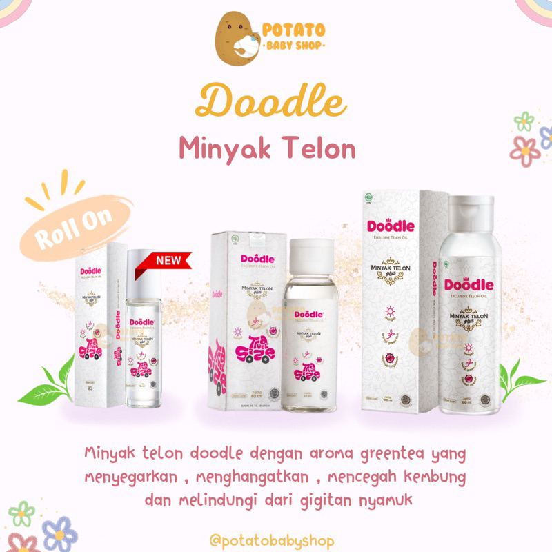 Doodle Exclusive Telon Oil &amp; Roll On / Minyak Telon Green Tea