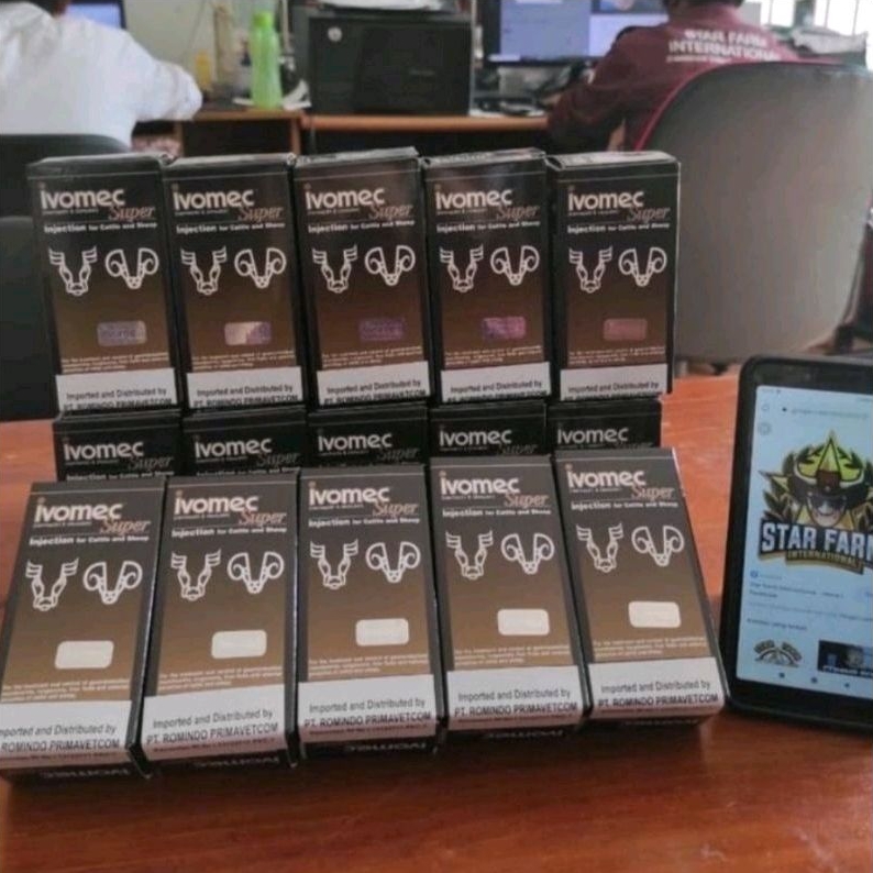 Original ivomec super injection 50 ml obat cacing kutu ivermectin clorsulon 100% Asli ori