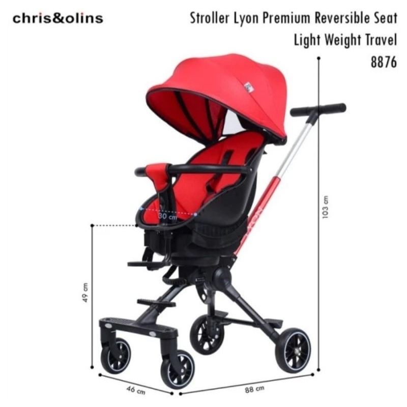 Stroller LYON Premiym Reversible Seat Chris Olins 8876