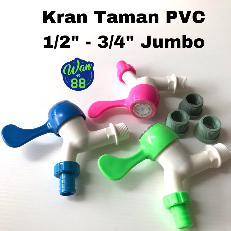 Kran Taman PVC 1/2-3/4 inch SKT Jumbo Engkol harga per 1 pc