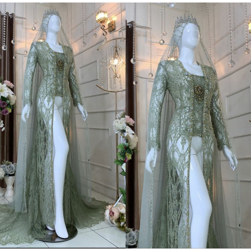 TERBARU KEBAYA AKAD FULL PAYET BEREKOR MEWAH //KEBAYA MODERN