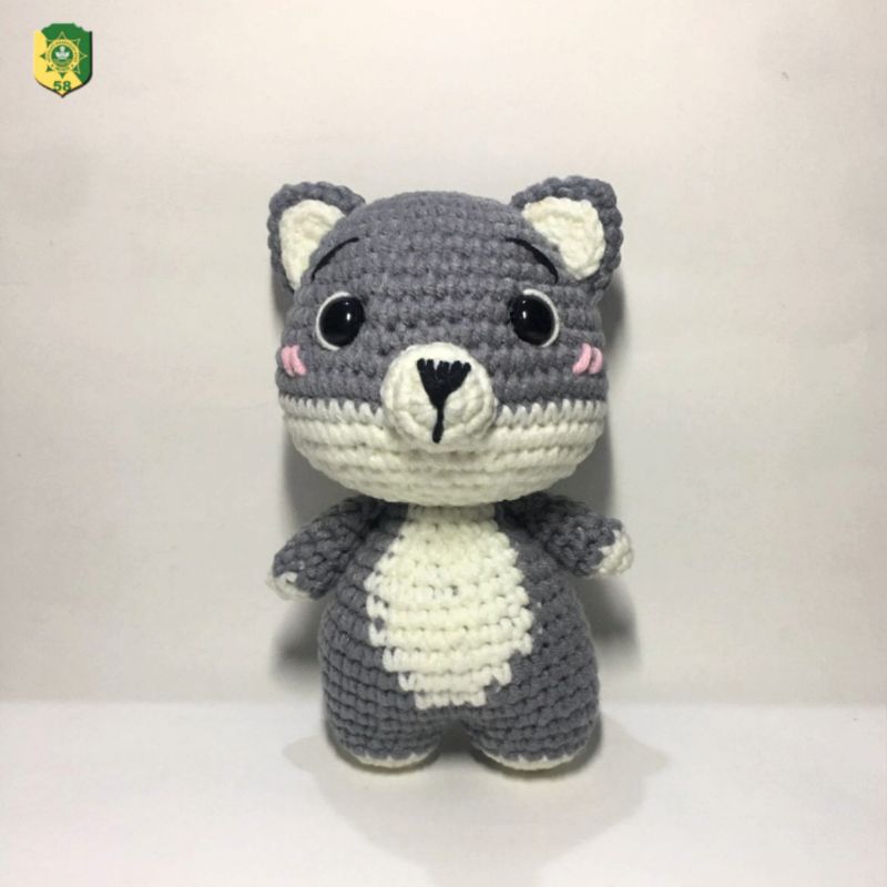 Amigurumi doll wolf | boneka serigala rajut lucu