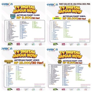 Paket Kvision Cling MNC Group - Paket Gibol Afc U20 Asian Cup - Paket Proliga Bola Voli 2023 - Paket Liga FutSal 2023 - Paket Piala Eropa 2023-2024 - Paket Kvision Jowo Joss