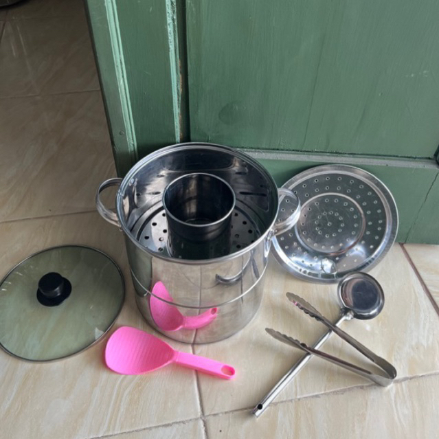 Panci kukus+bakso dobel fungsi