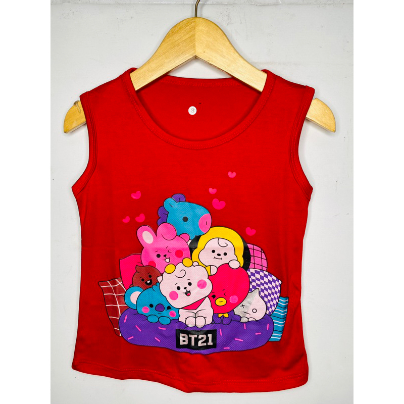 Singlet anak perempuan-singlet BT21 1-10 tahun