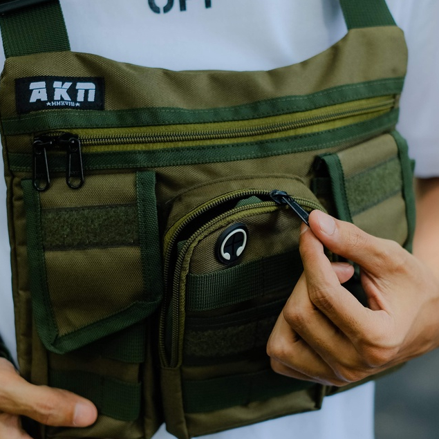 AKN - TAS DADA PRIA CHEST BAG TACTICAL GREEN MANUVER