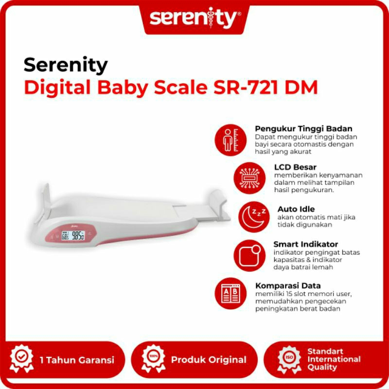 Serenity Timbangan Bayi Digital SR 721 DM