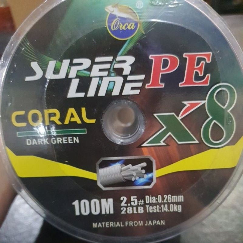 PE orca coral x8 100m