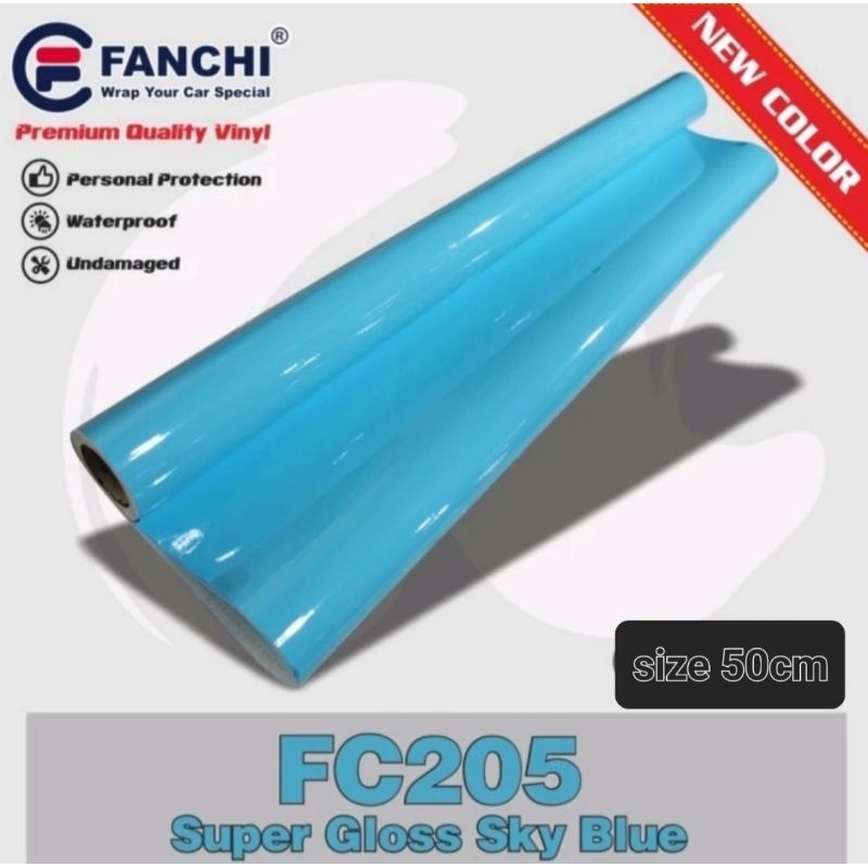 ROLL Sticker Fanchi FC205 Super Gloss Sky Blue 50cm × 8,5m  ROLL