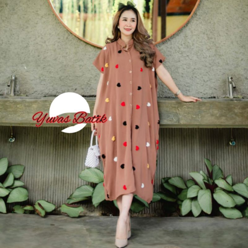 MIDI KALONG JUMBO BIG SIZE BAHAN RAYON KRINGKEL POMPOM MOTIF TERBARU