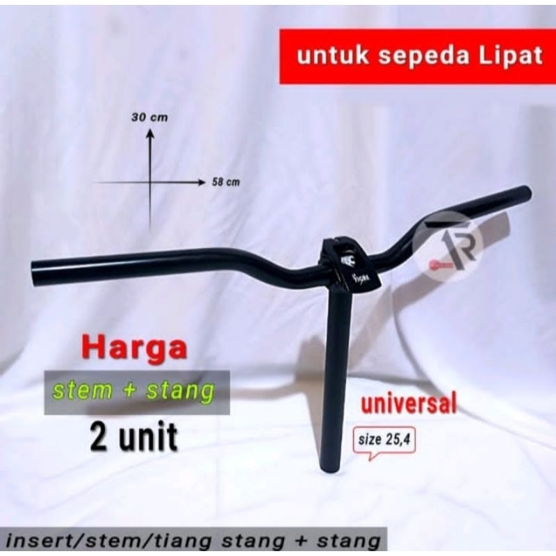 Tiang Stang Sepeda Lipat Insert Alloy Stang Besi Universal Size 25.4 Kualitas Terbaik