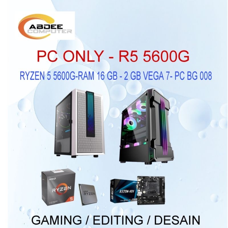 PC GAMING AMD RYZEN 5 5600G RAM 16 GB SSD 256 GB WITH 2 GB VEGA 7