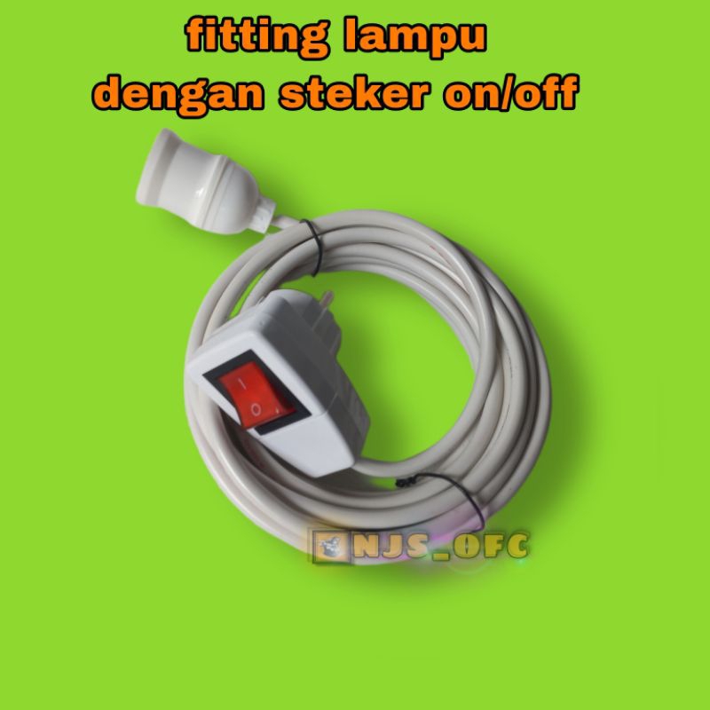 Fitting Lampu gantung dengan Steker saklar On/Off