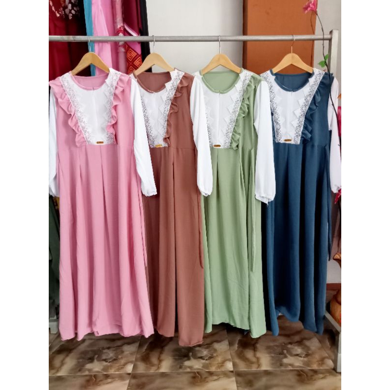 GAMIS CRINKLE RENDA REMPEL V | GAMIS KOREAN DRESS 2023