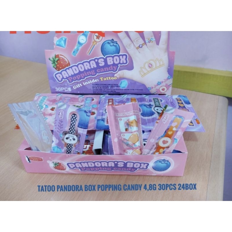 

tatto pandora box popping candy