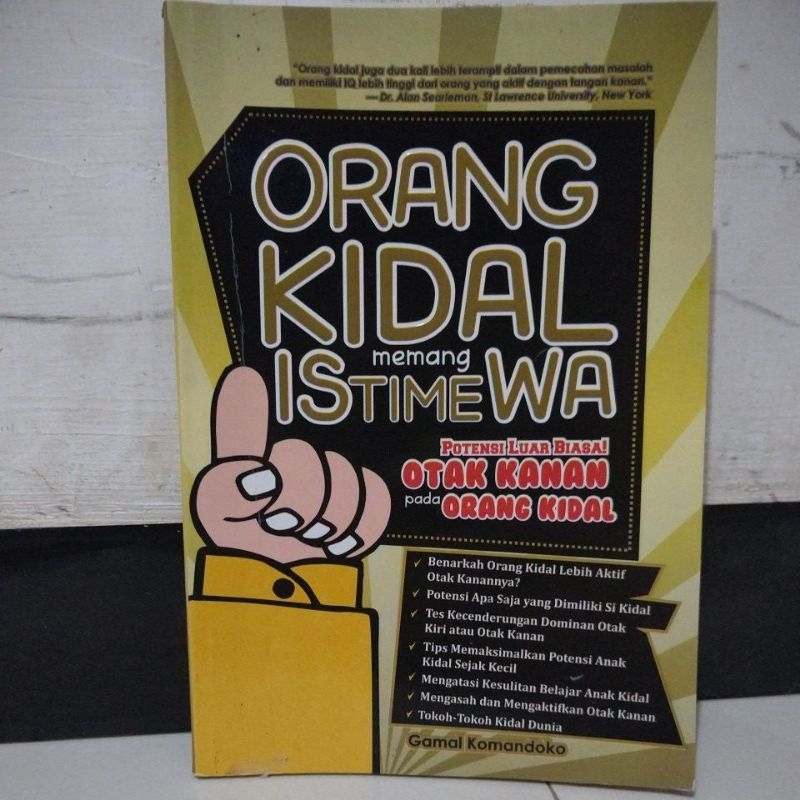 

BUKU ORANG KIDAL MEMANG ISTIMEWA