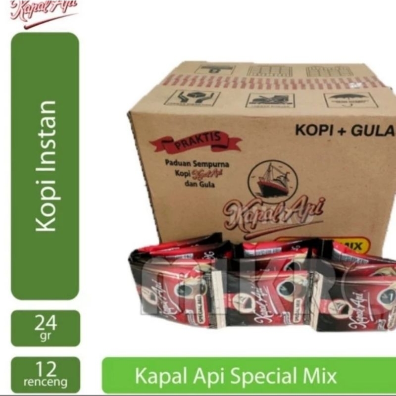 

Kopi Kapal api special mix 1 dus isi 12 renteng, kopi bubuk instant a