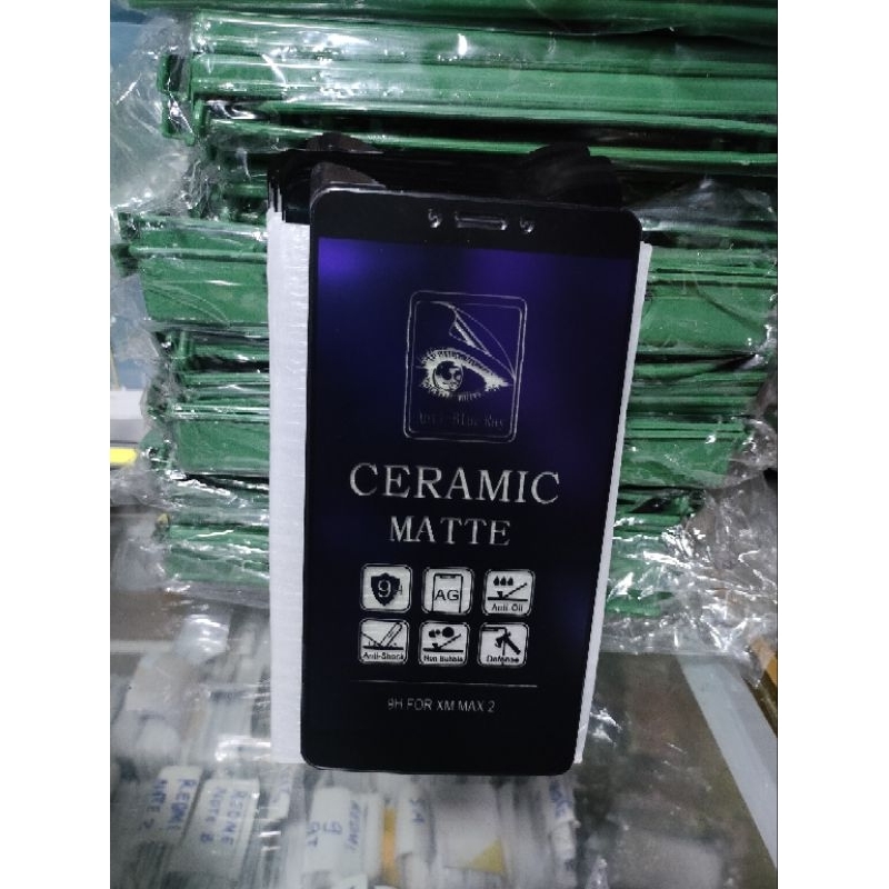 TG Tempered Glass Ceramic Xiaomi Redmi 9A Redmi 9T Xiaomi Max 2 Anti Gores Matte Blue Light