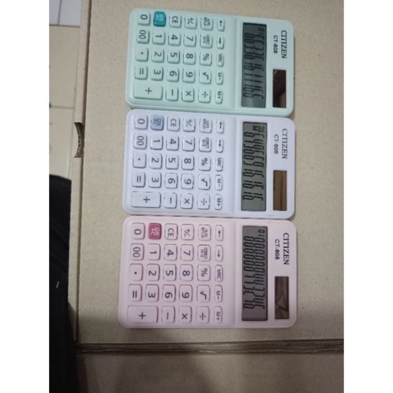 Kalkulator Calculator Citizen CT 808 12 Digit Warna Menarik CT-808