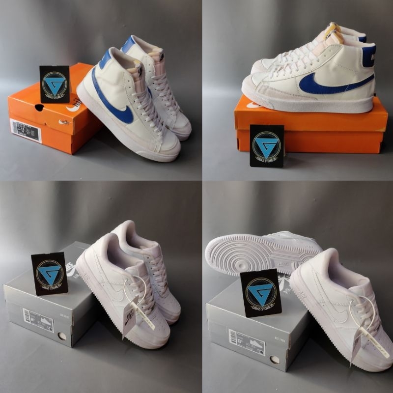 sepatu pria nike blazer mid 77 vntg sepatu af1 07 sepatu putih sepatu keren pria wanita putih sepatu